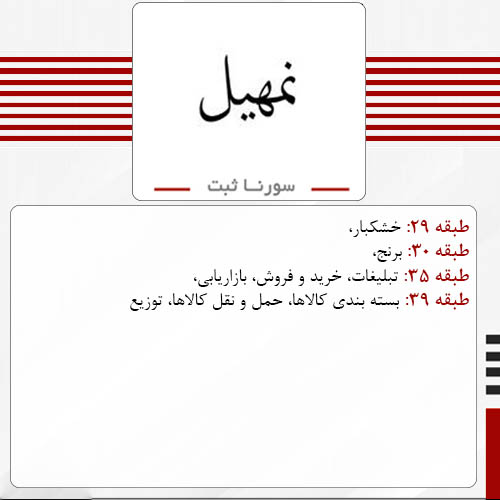 64 - فروش برند آماده مواد غذایی نمهیل - مجتمع سورناثبت فروش برند آماده مواد غذایی نمهیل